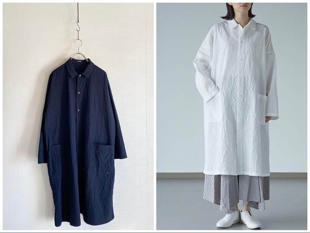 Plantation キャッチワッシャー ワンピース シャツコート ゆったり