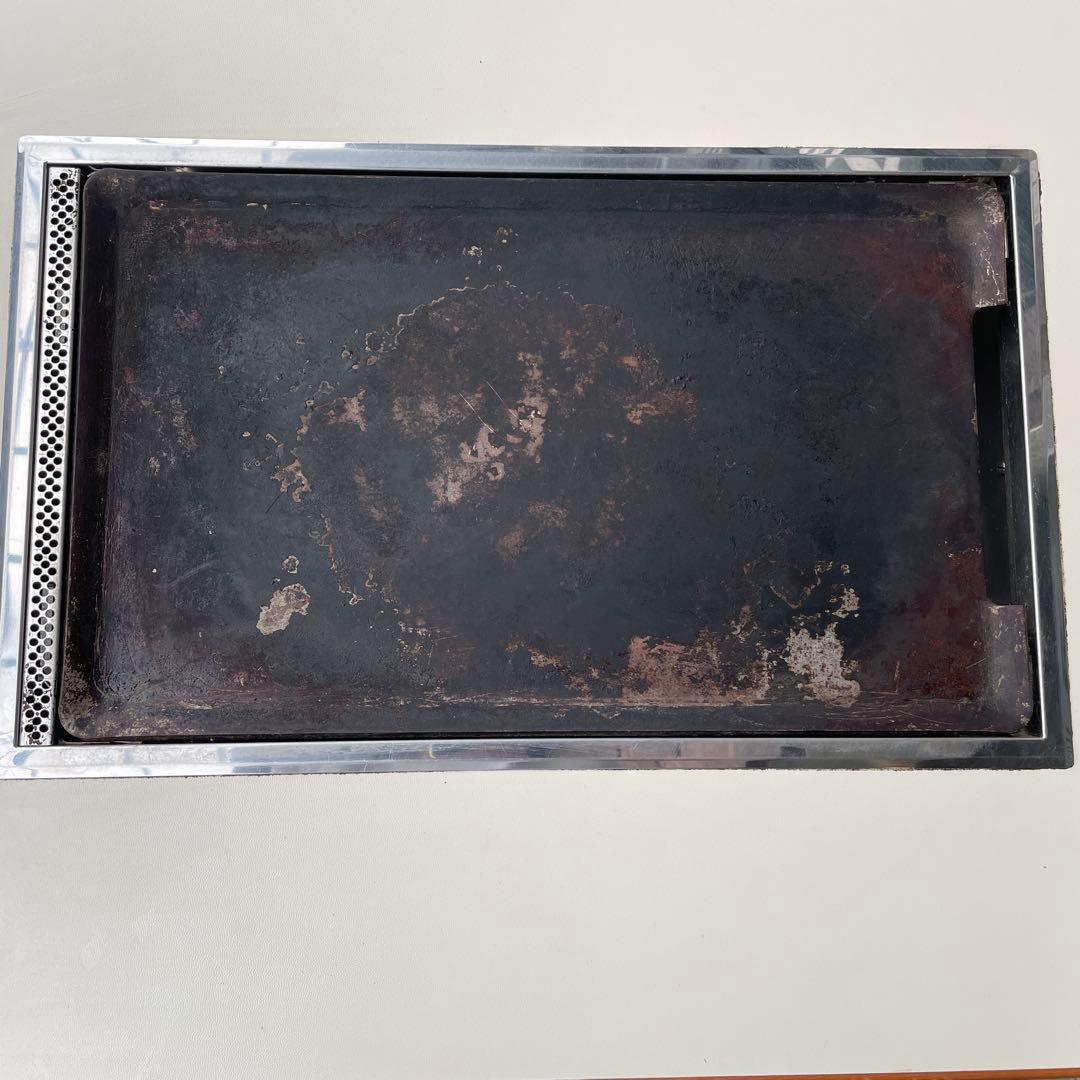 現品限り　ツヤマ　お好み焼きテーブル 鉄板焼きテーブル　鉄板付き