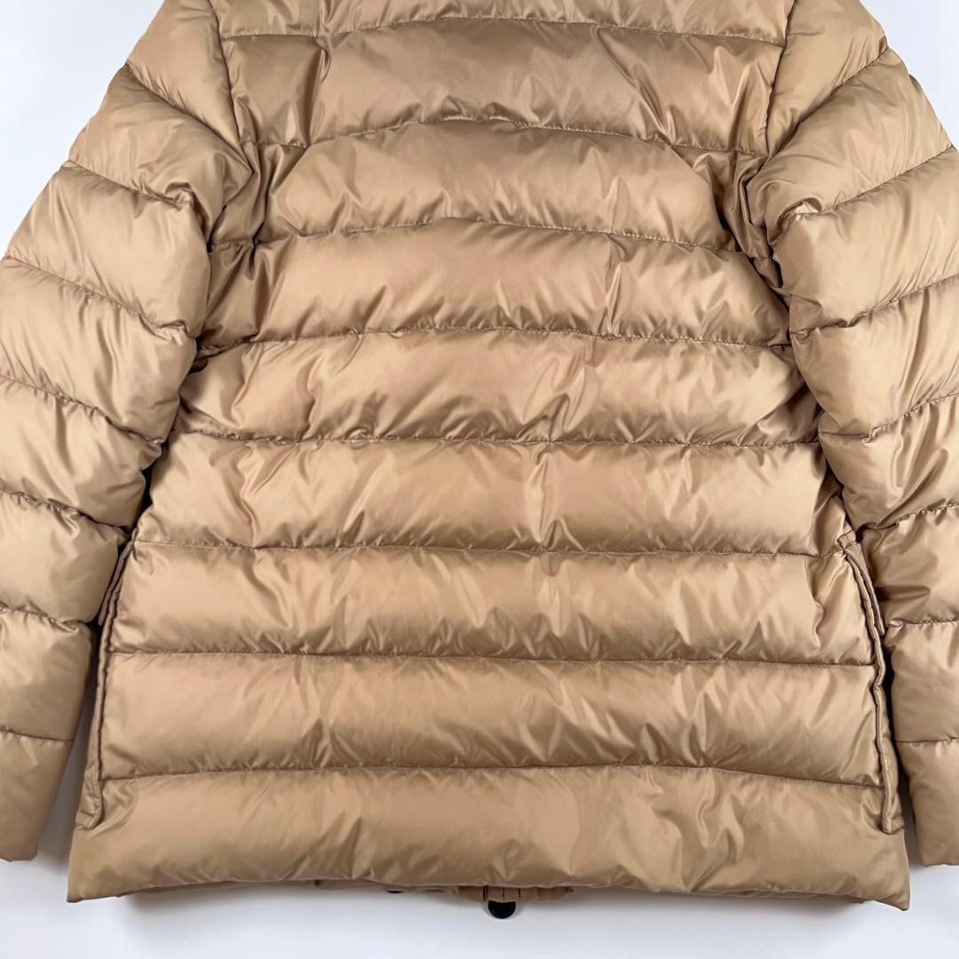 【美品】モンクレール 2way ロングダウン フード ファー付き ベージュ