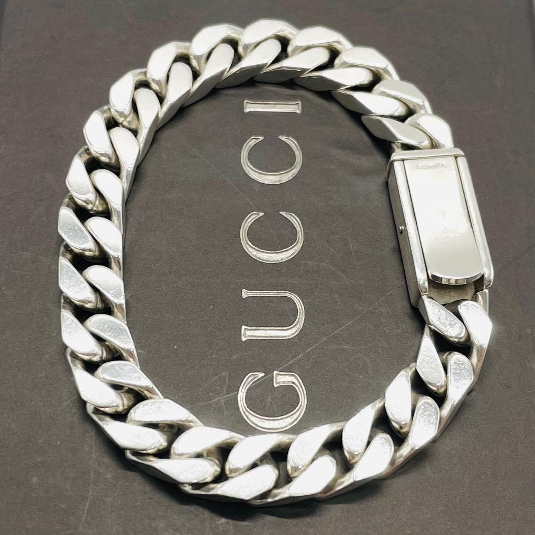 美品⭐️GUCCI ブレスレット IDプレート 喜平 シルバー925 19号
