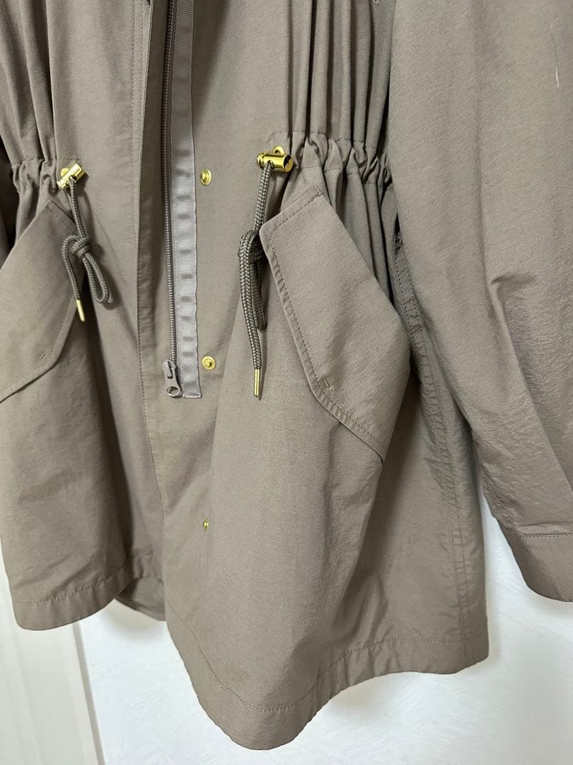 バンヤードストーム　ベージュ フード付き モッズコート