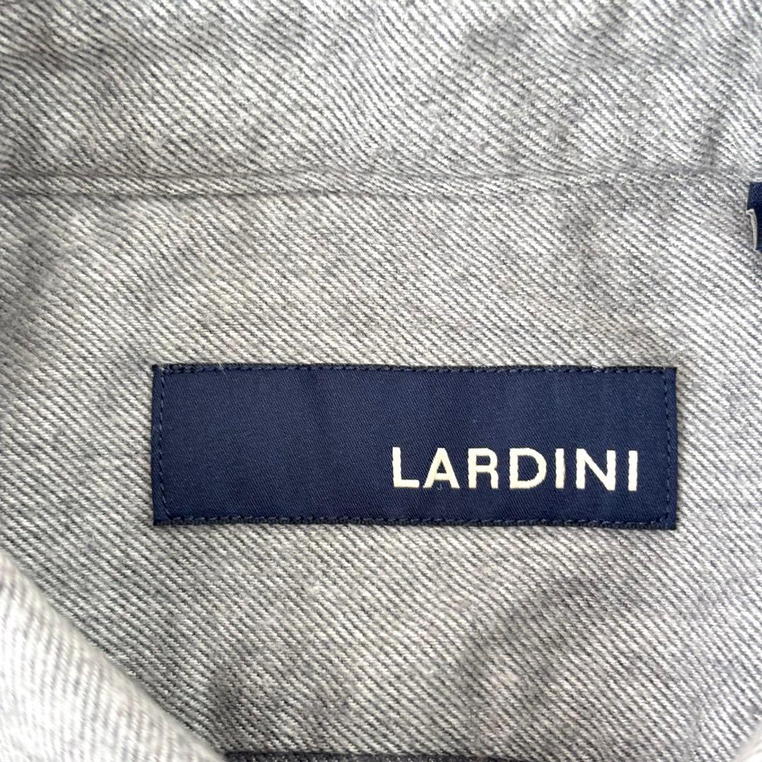 【美品】ラルディーニ ホリゾンタルカラー ネルシャツ 38 コンバーチブルカフス