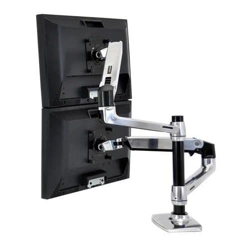 ERGOTRON LXデュアル デスク マウント アーム スタッキング③