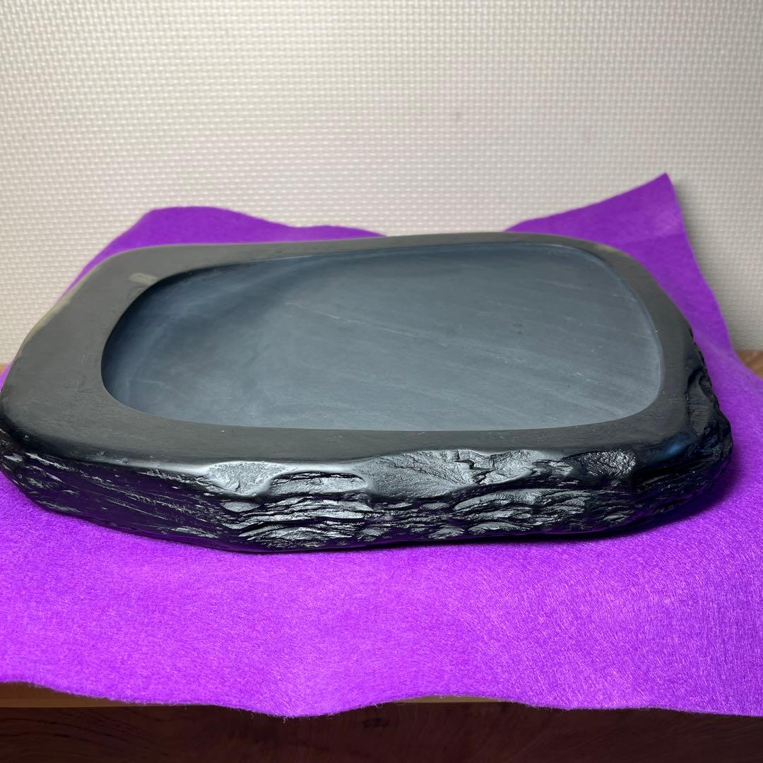 ⭕️ＦＵKＵ⭕️ 大型雨畑硯　芳龍閣硯舗鑑製