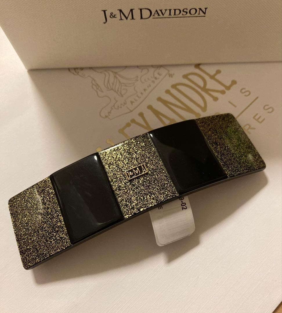 【新品未使用】アレクサンドルドゥパリ× J&M グリッター ゴールド バレッタ