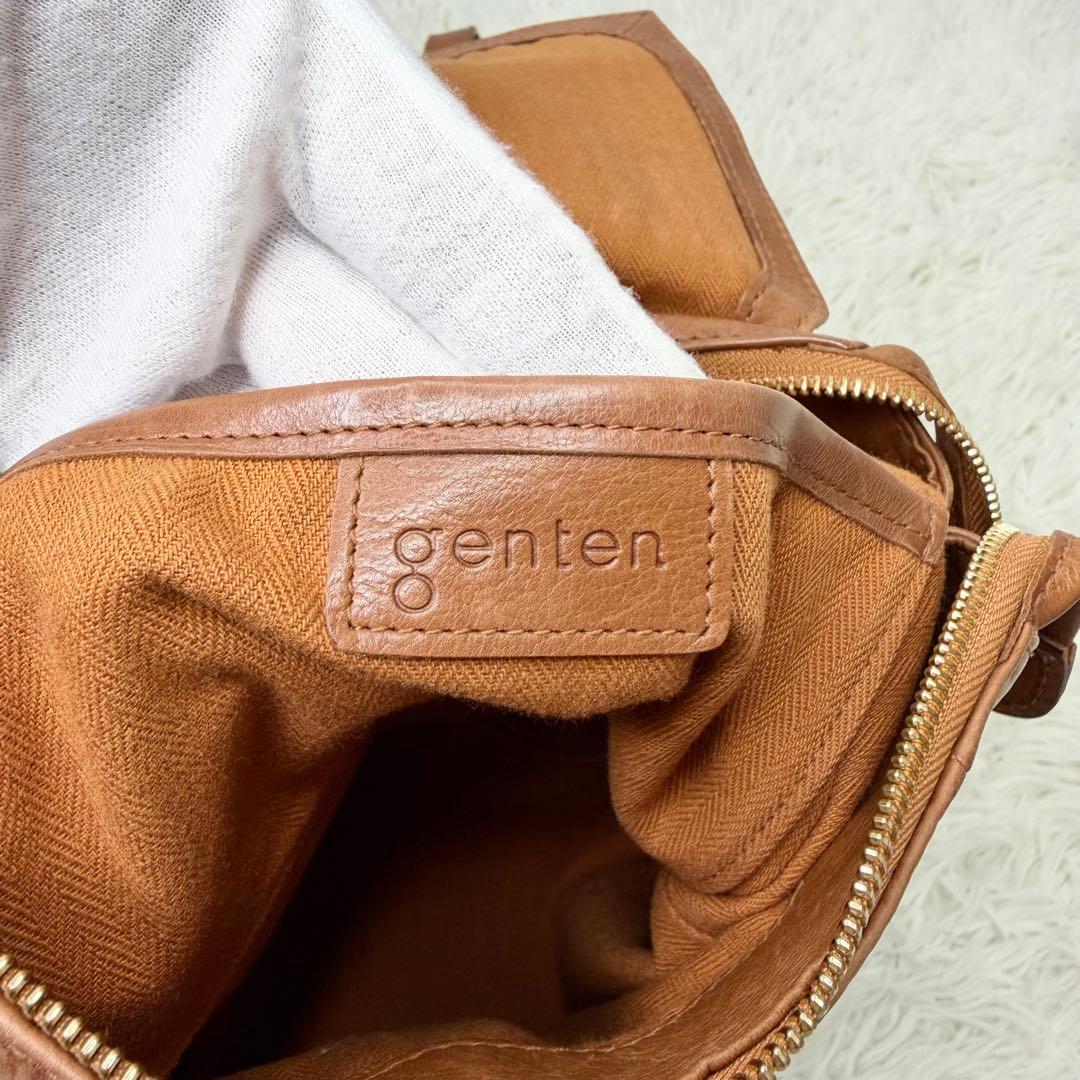 genten Raffinato リュック ブラウン ヌメ革 レザー