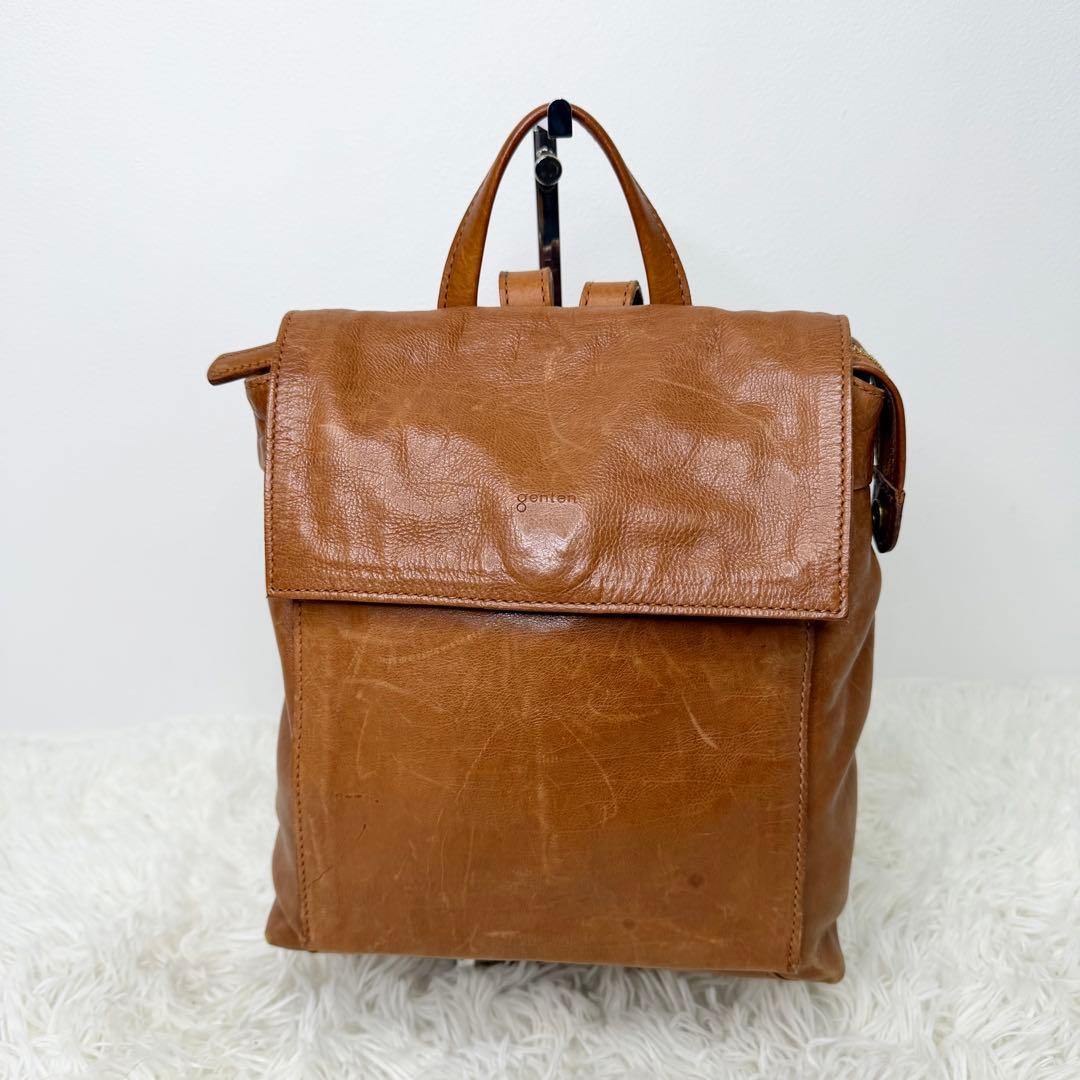 genten Raffinato リュック ブラウン ヌメ革 レザー