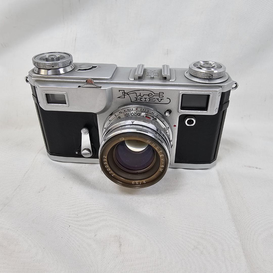 【ビンテージ】Kiev(キエフ) フィルムカメラ 50mm f/2 レンズ付き