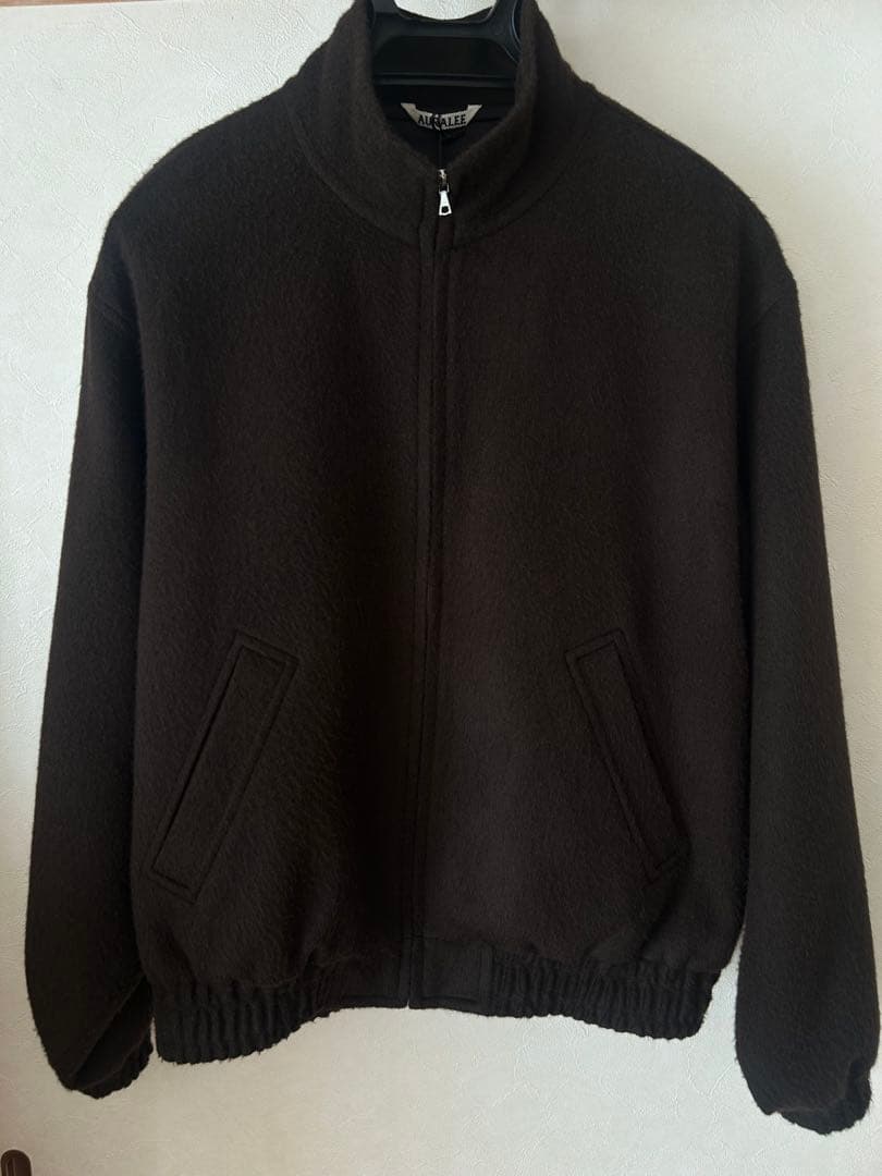 ジャケット・アウター auralee BABY CAMEL FLANNEL ZIP BLOUSON