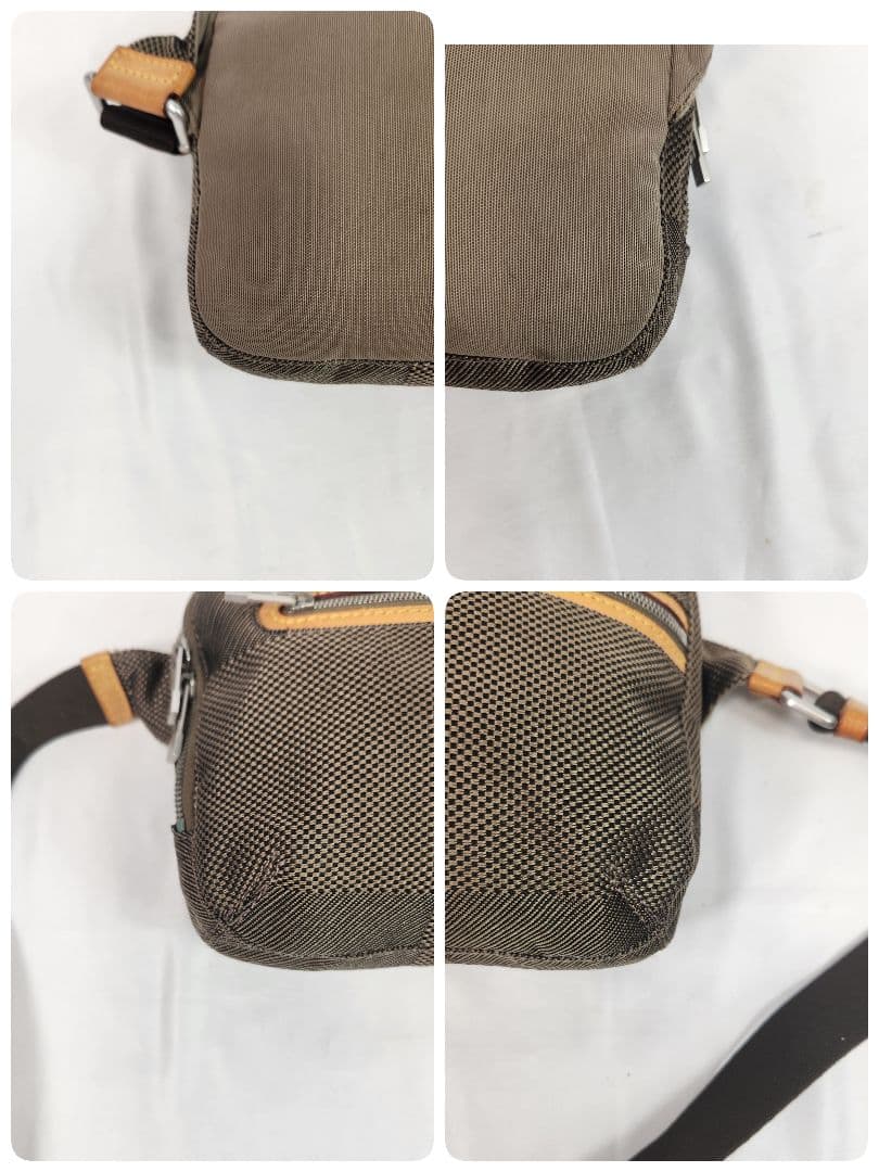 【良品】ルイヴィトン ダミエ ジェアン ボディバッグ レザー キャンバス カーキ