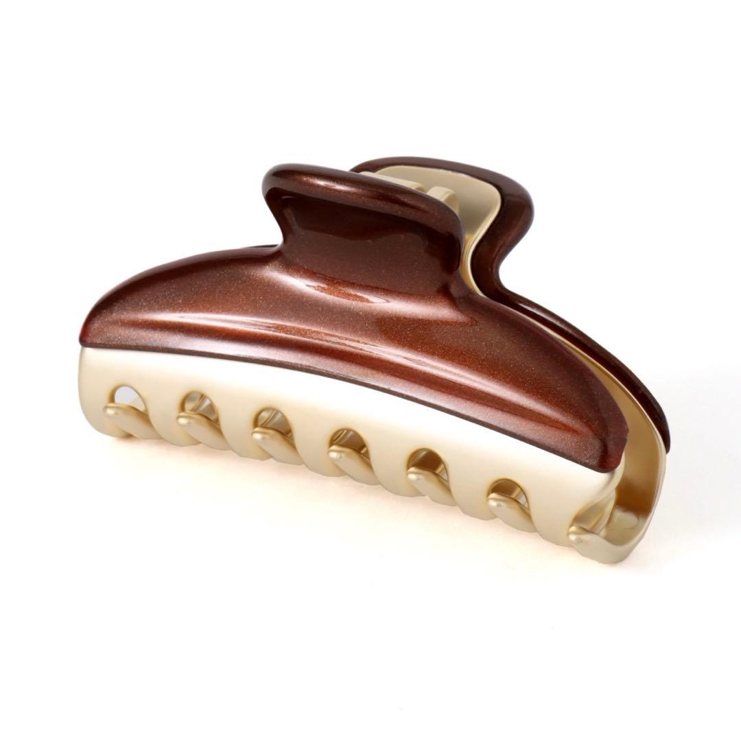 ALEXANDRE de PARIS ヘアクリップ ブラウン/アイボリー