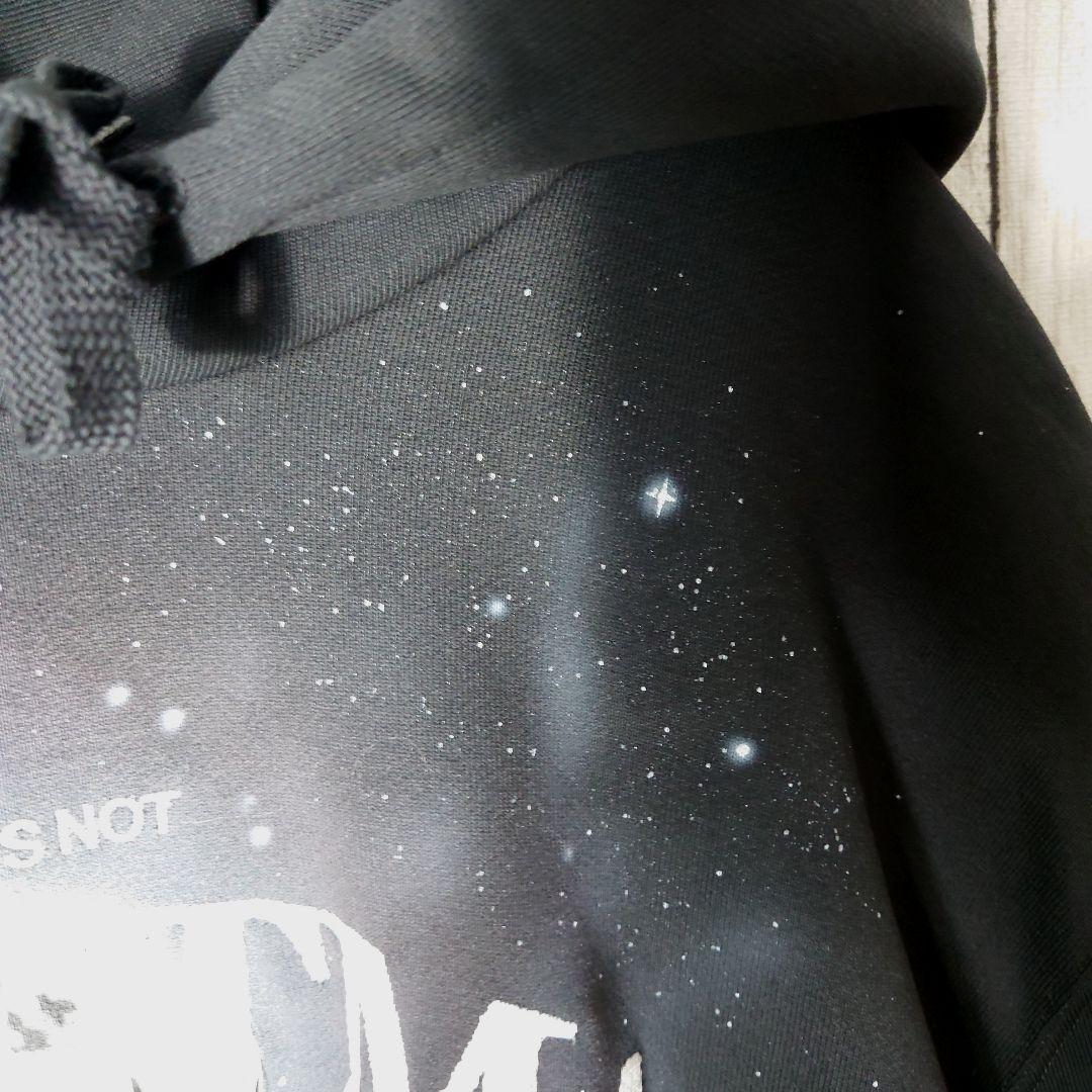 【未使用タグ付】 ダブレット　フリンジ　クリスマス　刺繍ロゴ　パーカー　黒