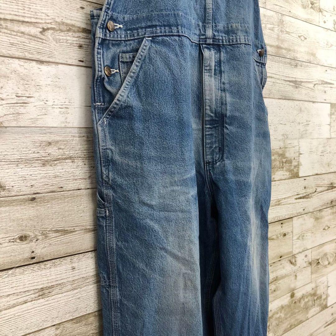 【k8912】USA古着カーハートデニムオーバーオールサロペットグランジフェード