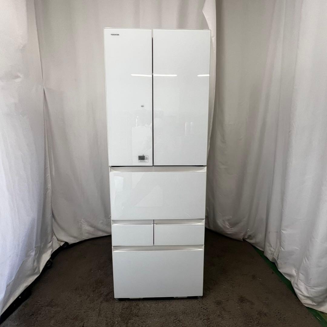 ★121 冷蔵庫　東芝　大型　500ℓ　観音開き　白　タッチパネル　設置無料