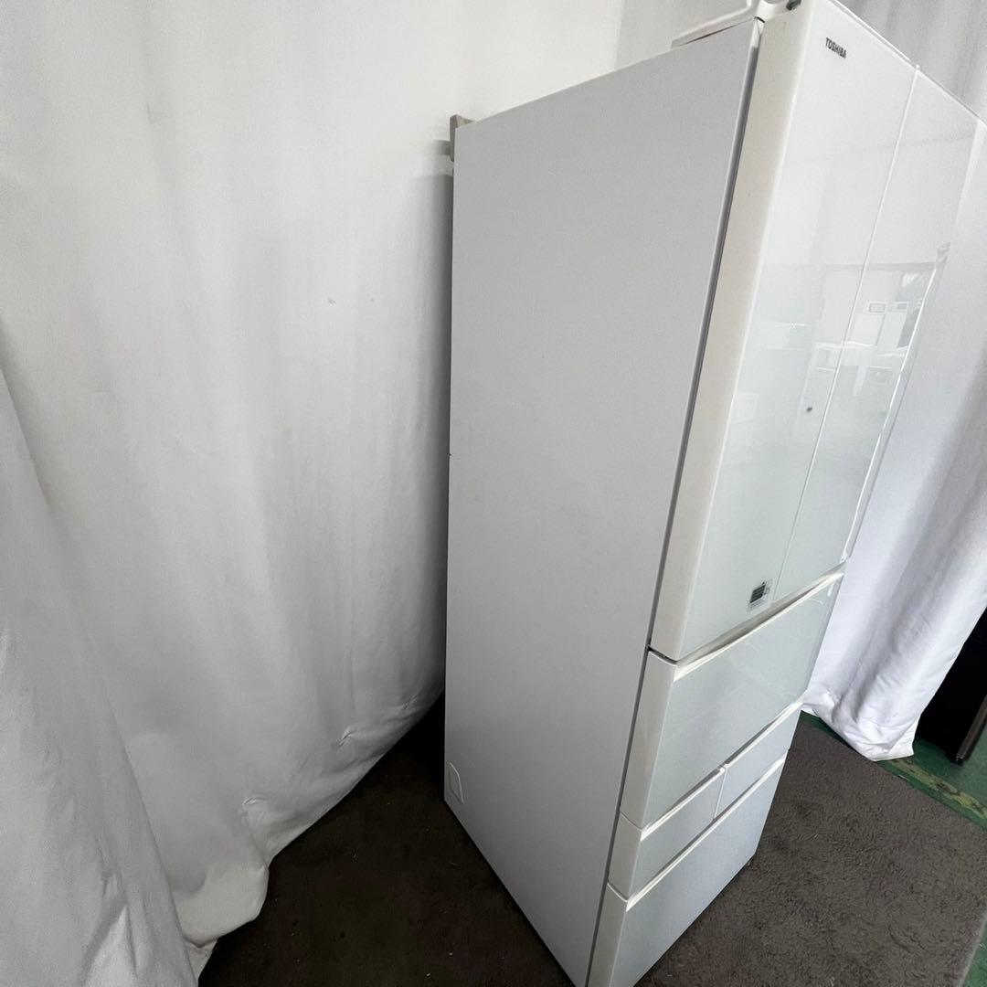 ★121 冷蔵庫　東芝　大型　500ℓ　観音開き　白　タッチパネル　設置無料