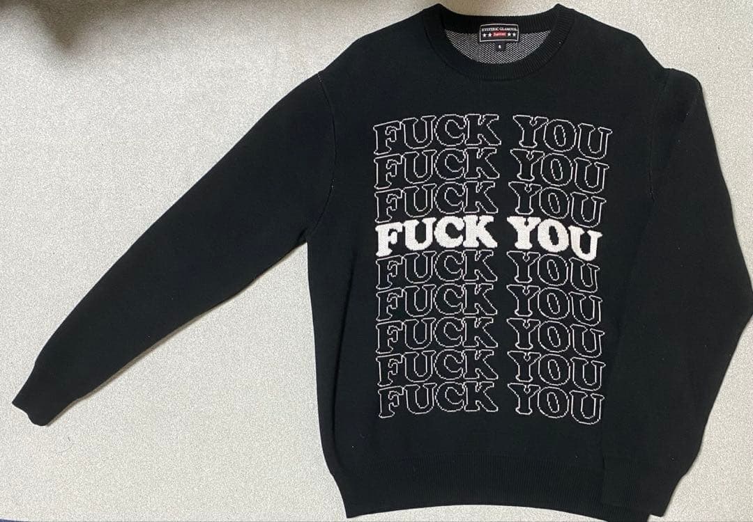 シュプリーム ×ヒステリックグラマー 「Fuck You 」セーター Sサイズ