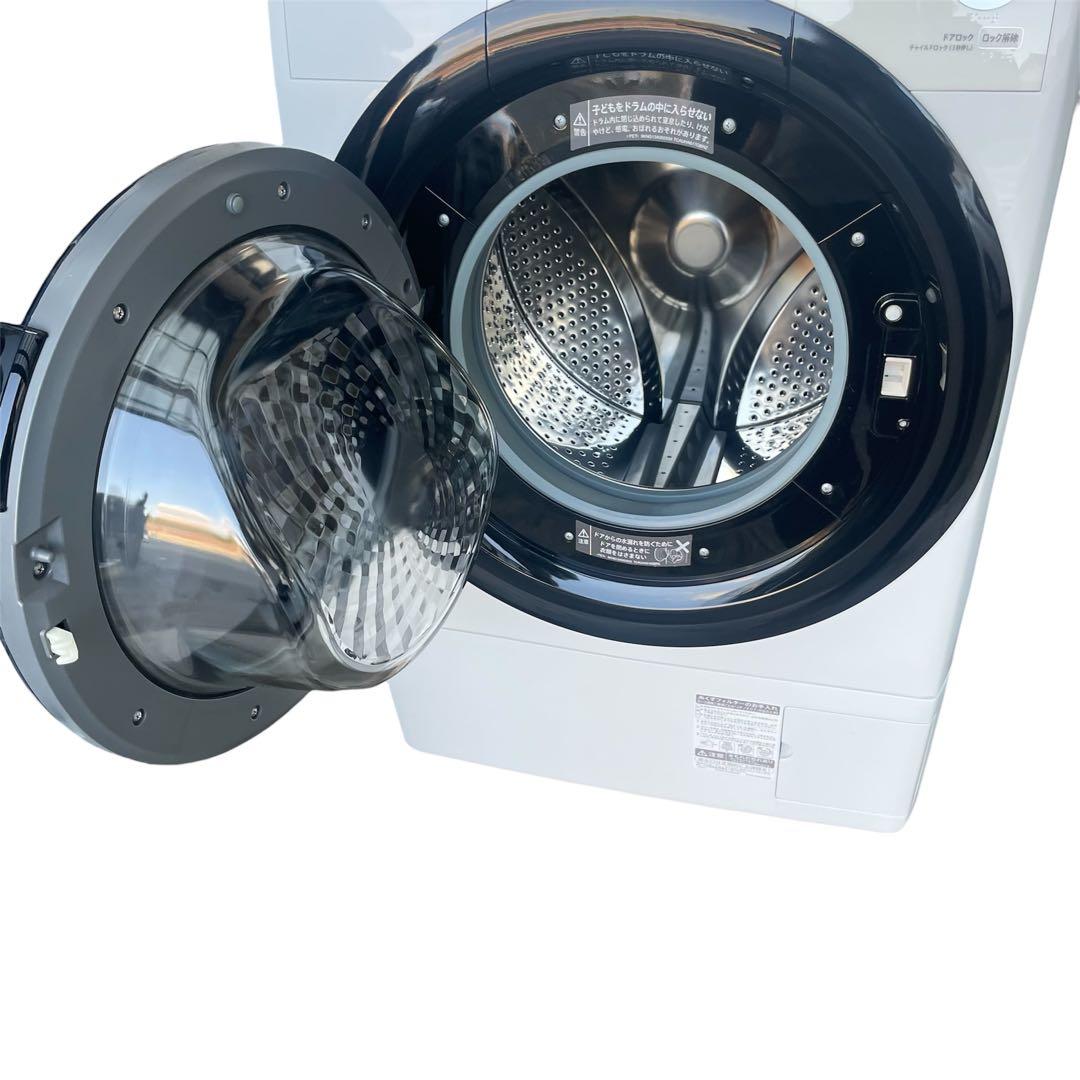 ★◯SHARP ドラム式洗濯機 ホワイト ES-S7E 左開き