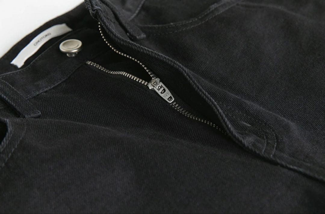 パンツ OHOTORO loom black jeans / s short