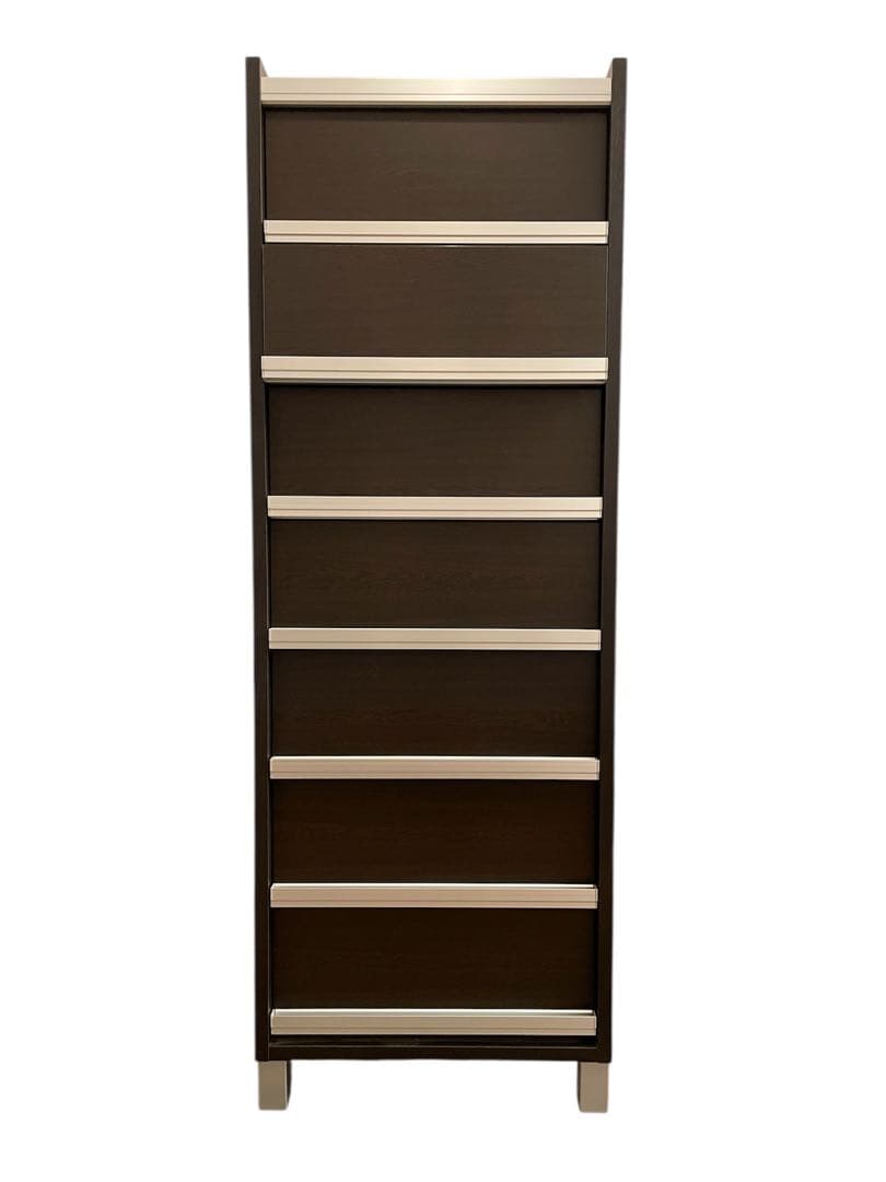 オークス CDラック キャビネット 木目調 7段 収納 飾り棚 約735枚収納