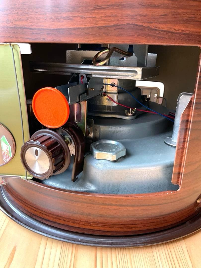 TOYOKUNI石油こんろ　かまくら木目調　暖房器具　火鉢　円形ストーブ　レトロ