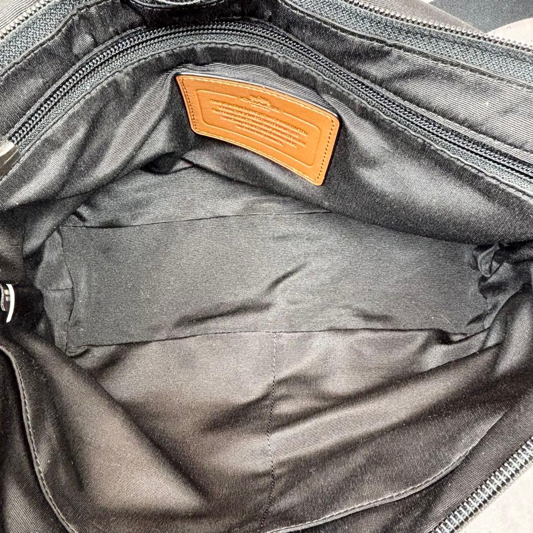 【極美品✨】 コーチ メッセンジャーバッグ レザー ホワイト ブラック