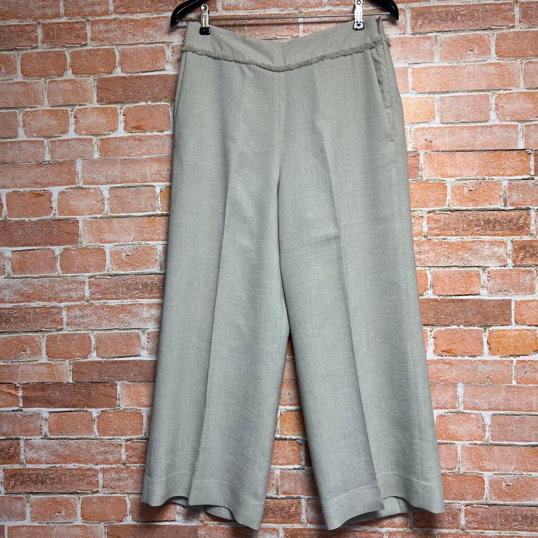 [極美品]ユナイテッドアローズ　フリンジ　ノーカラーパンツセットアップ　40 L