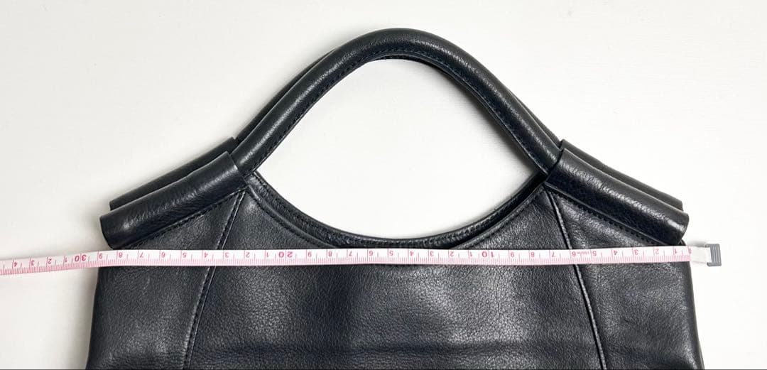 【美品】ビースタッフ/日本製レザーハンドバッグ/トートバッグ/3室構造/ブラック