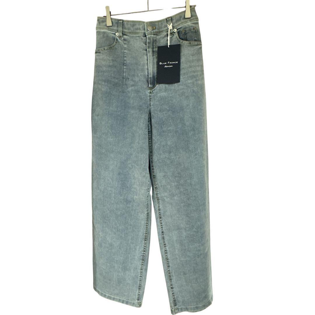 新品　BLUE FRONCE デニム 38薄手　ストレッチ　mal レレレ