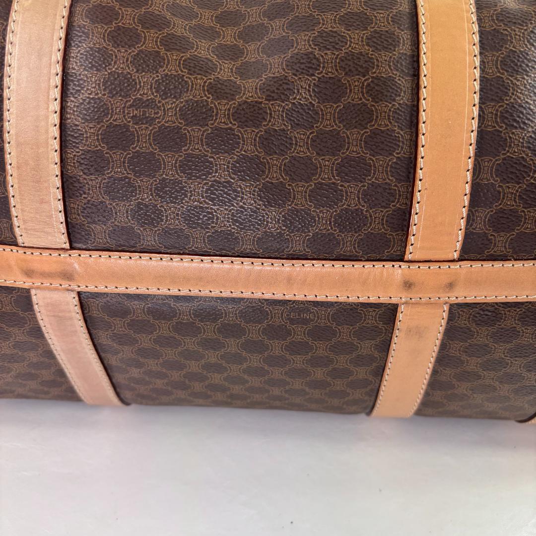 レザー ボストンバッグ ブラウン・ベージュ