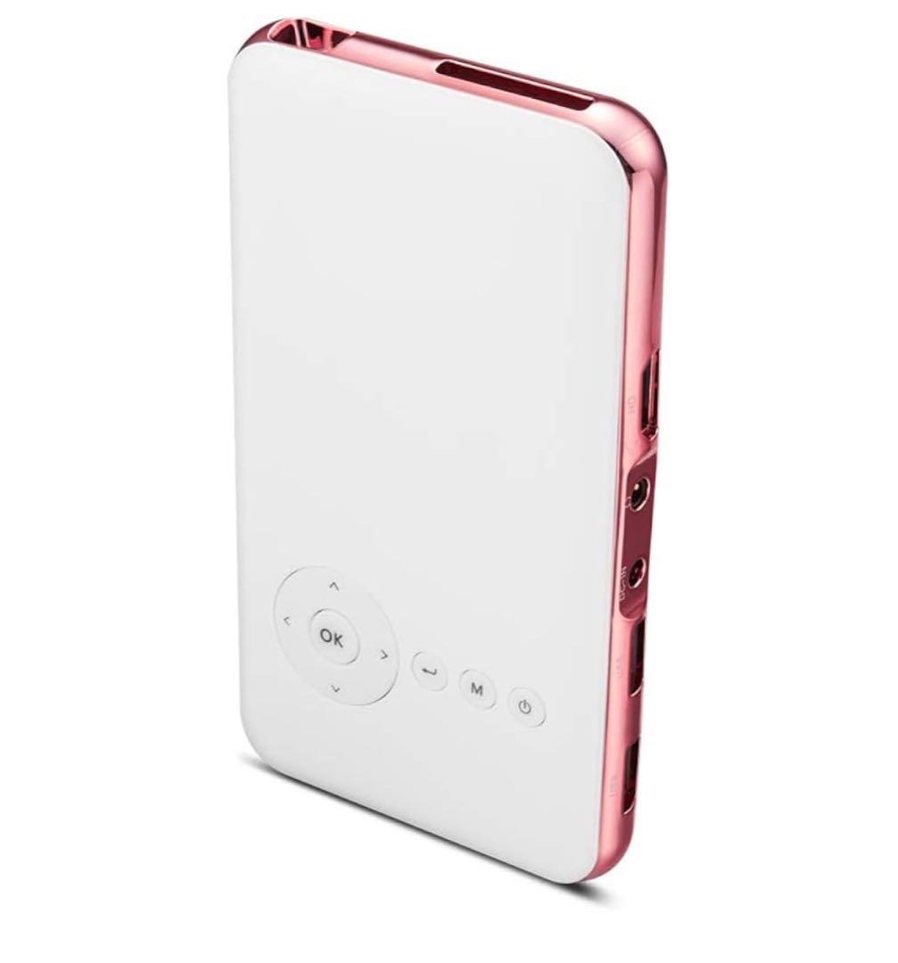 ホワイト/ピンク プロジェクター本体　かべにー