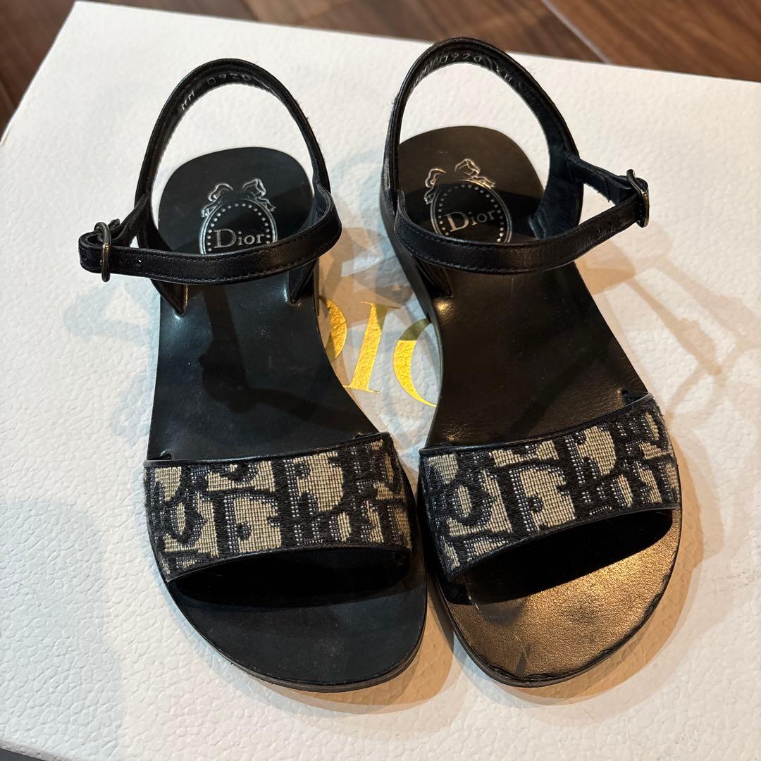 Dior 黒 サンダル 超美品　17cm