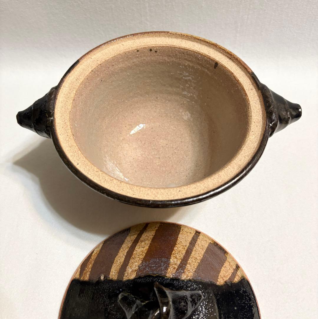 稲葉直人 黒織部 一人鍋 土鍋 キャセロール 1人鍋 陶芸 直人