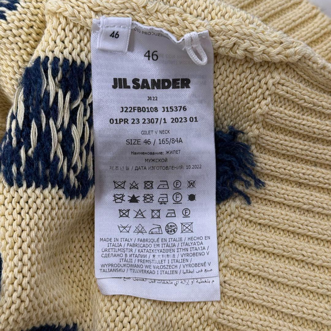 【定価18万】JILSANDER ジルサンダー ニット Vネック ベスト 46