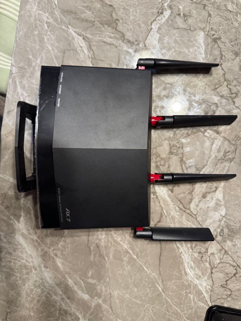 AX7 無線LANルーター 黒 1回のみ使用。