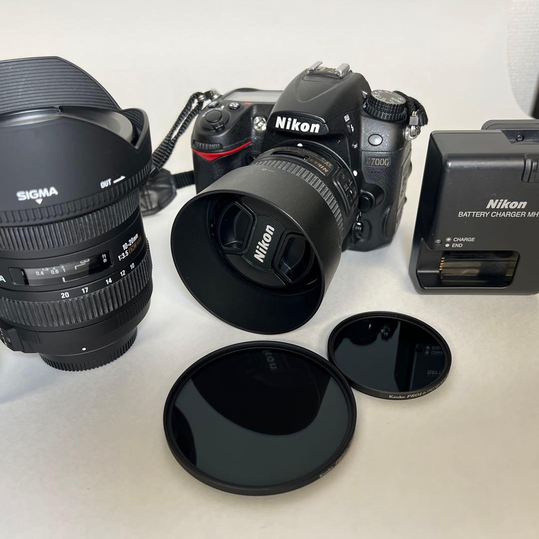 【即撮影OK】Nikon D7000＋50mm単焦点＋広角SIGMA＋ND&PL