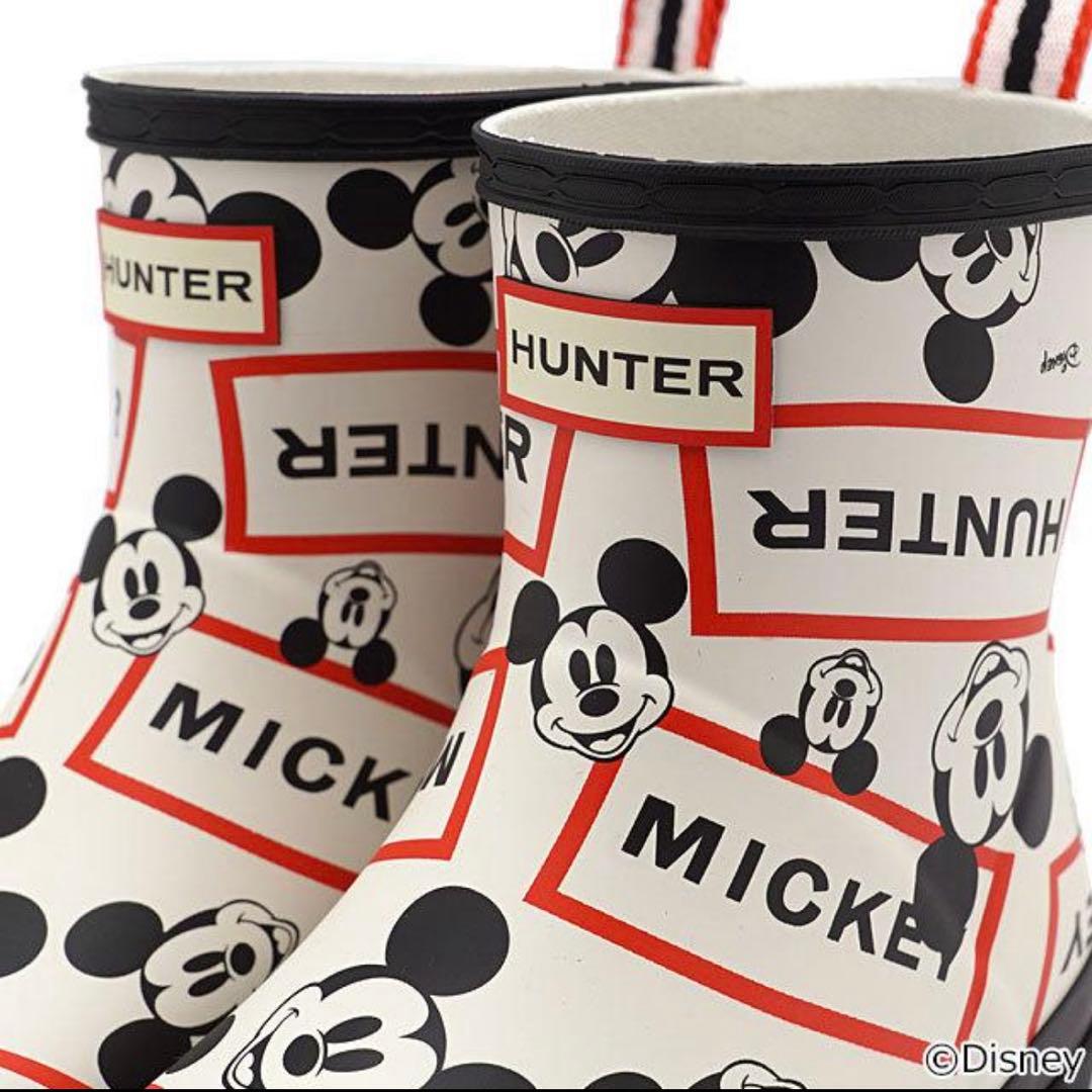 値下げ終【新品未使用】ハンター×ミッキー レインブーツ　US7