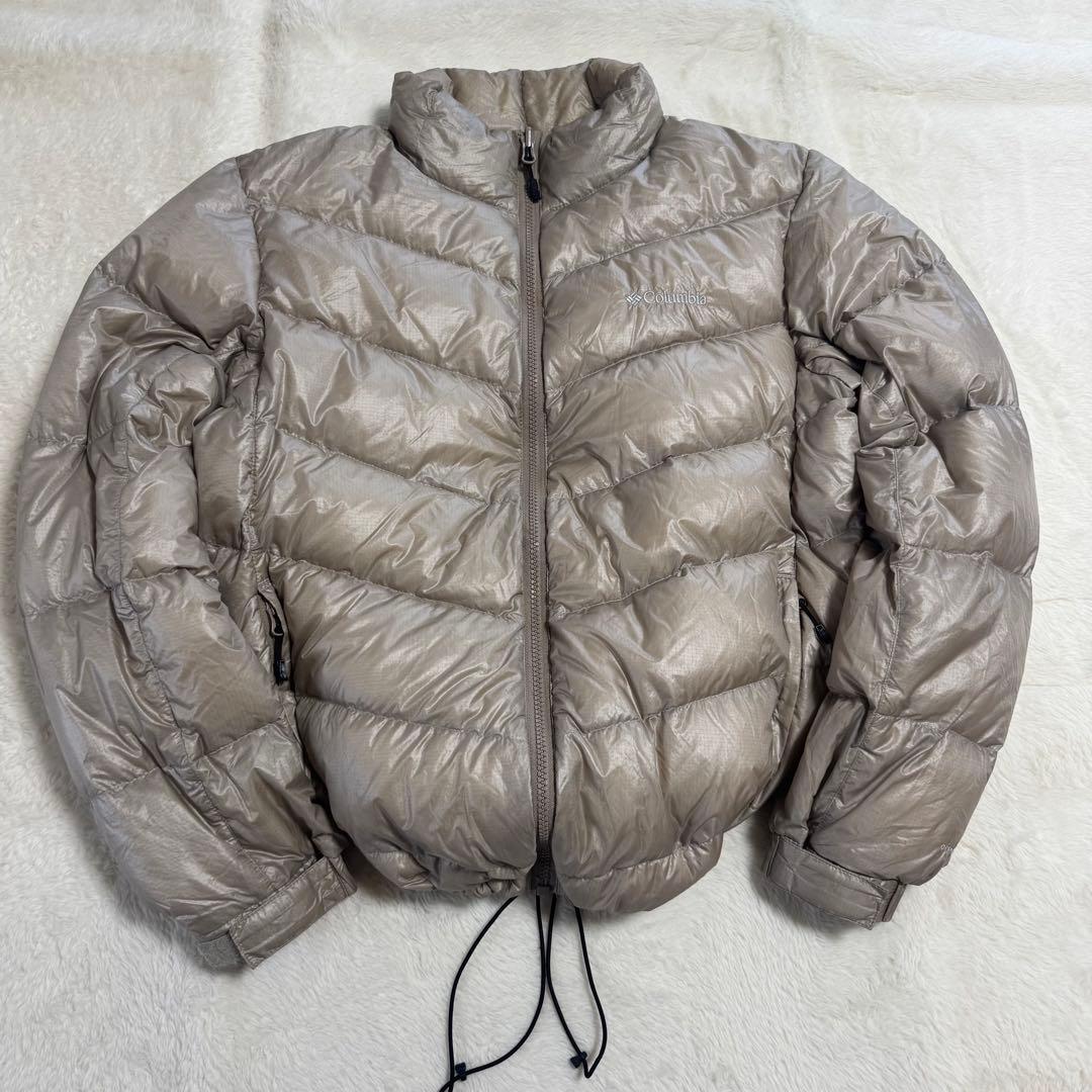 Columbia 00s puffy jacket ベージュLドローコード短丈