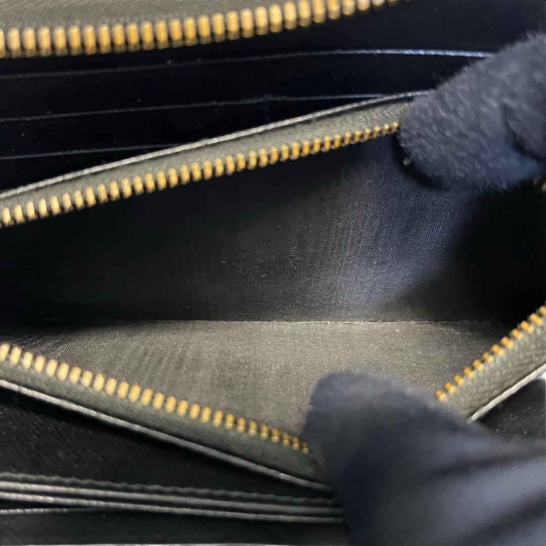 希少✨プラダ 長財布 ラウンドファスナー サフィアーノ レザー ブラック