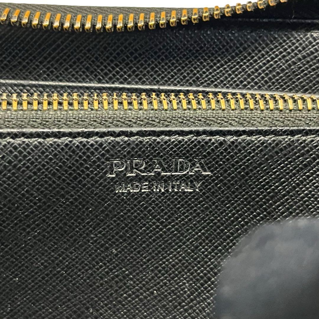希少✨プラダ 長財布 ラウンドファスナー サフィアーノ レザー ブラック