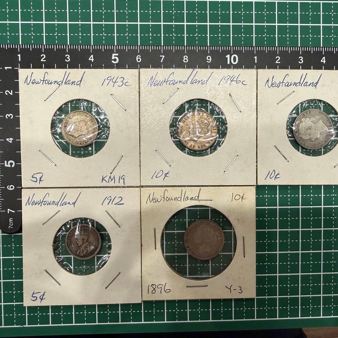 f*i様 No.68 アンティーク 銀貨 5点まとめ ニューファンドランド 5