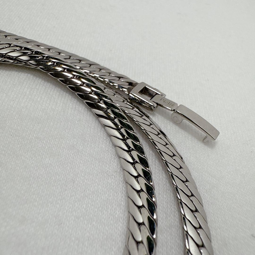 Prelude ゲルマニウム プラチナ合金 ネックレス 幅約5mm 約60cm