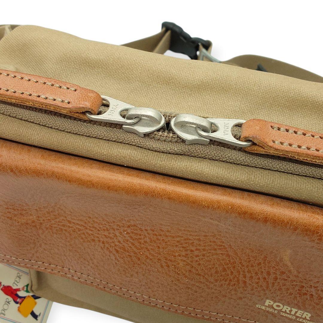 【新品】PORTER ポーター FIELD コットン レザー ウエストバッグ