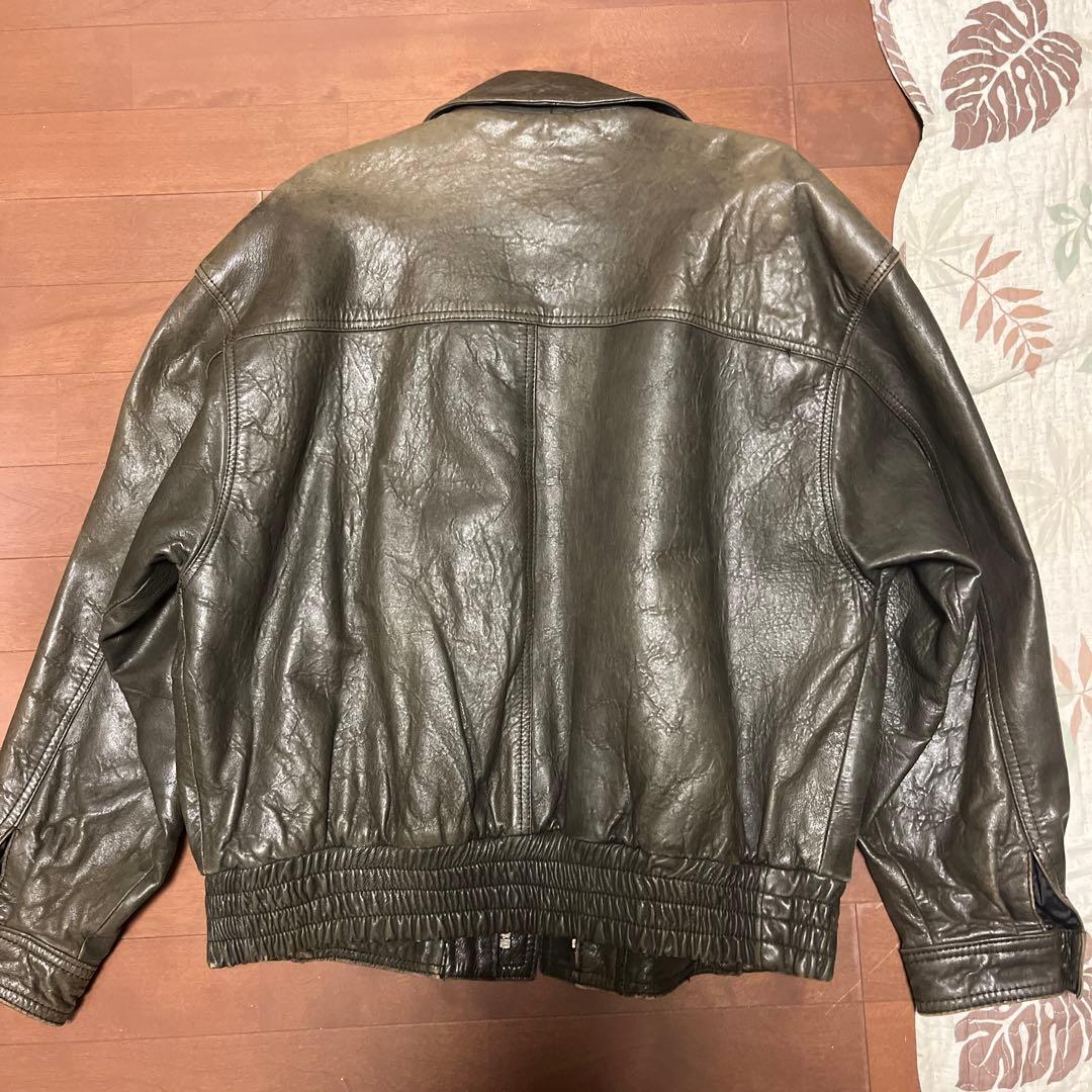 MEMBERS ONLY 本革 レザー ジャケット TYPE A-2 Lブラウン