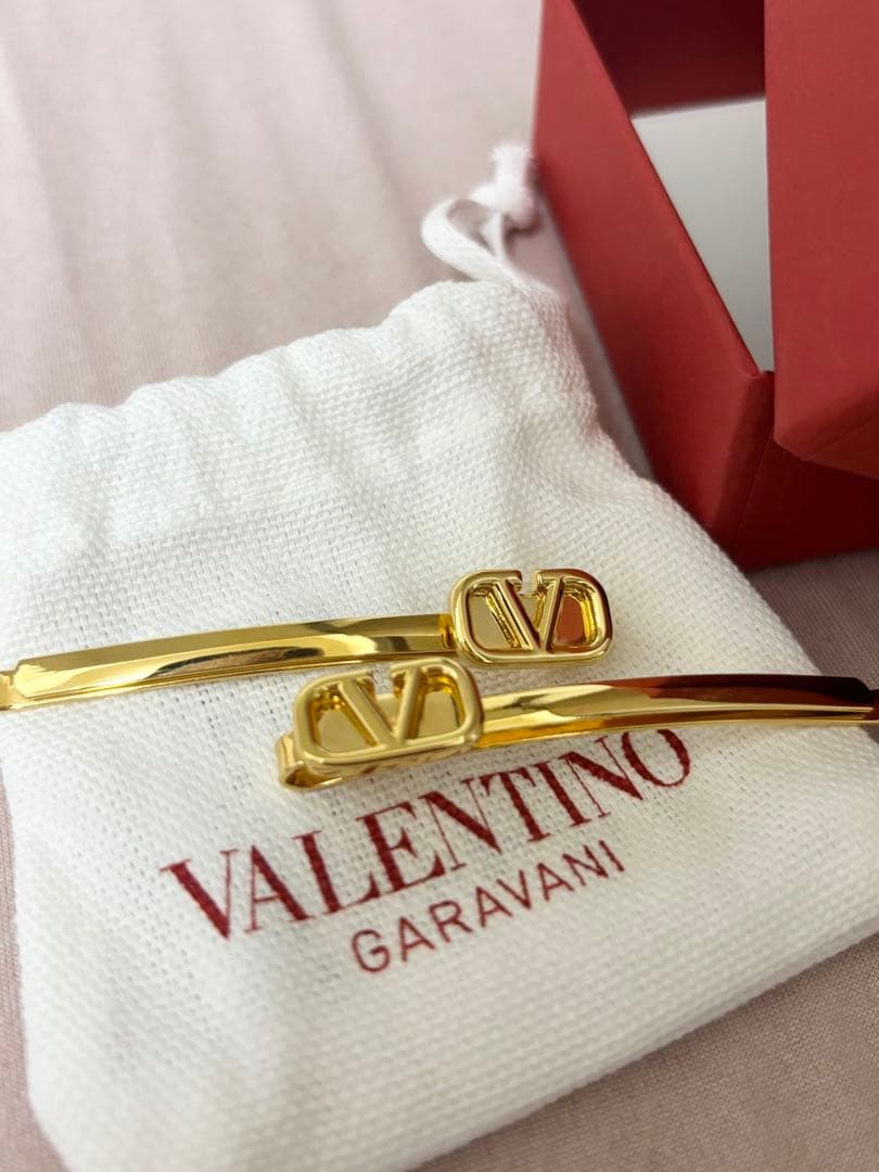 VALENTINO Vロゴ シグネチャー メタル ヘアクリップ