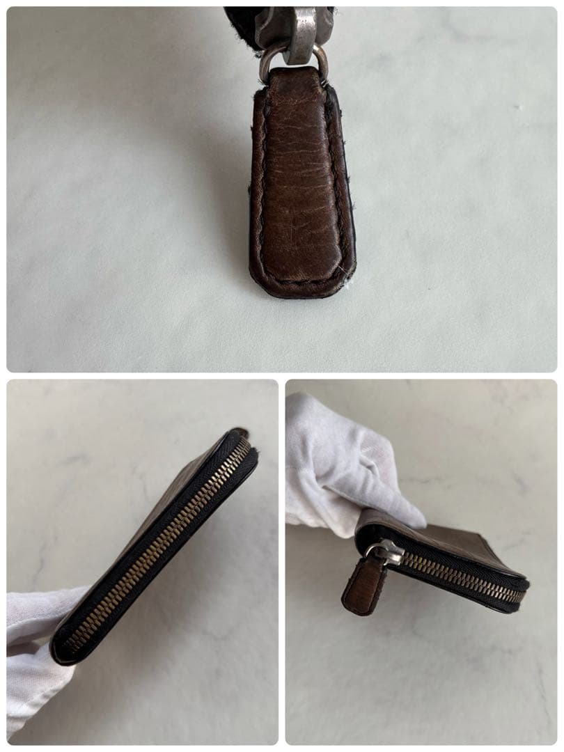 ベルルッティ カリグラフィ コンパクトウォレット レザー ブラウン チェーン付