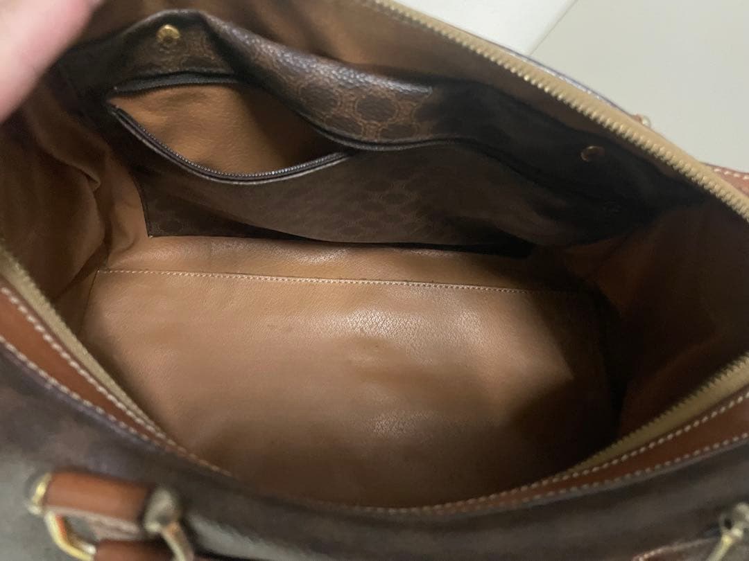 かたつむり❷セリーヌ バッグ マカダム柄 ボストン ヴィンテージ