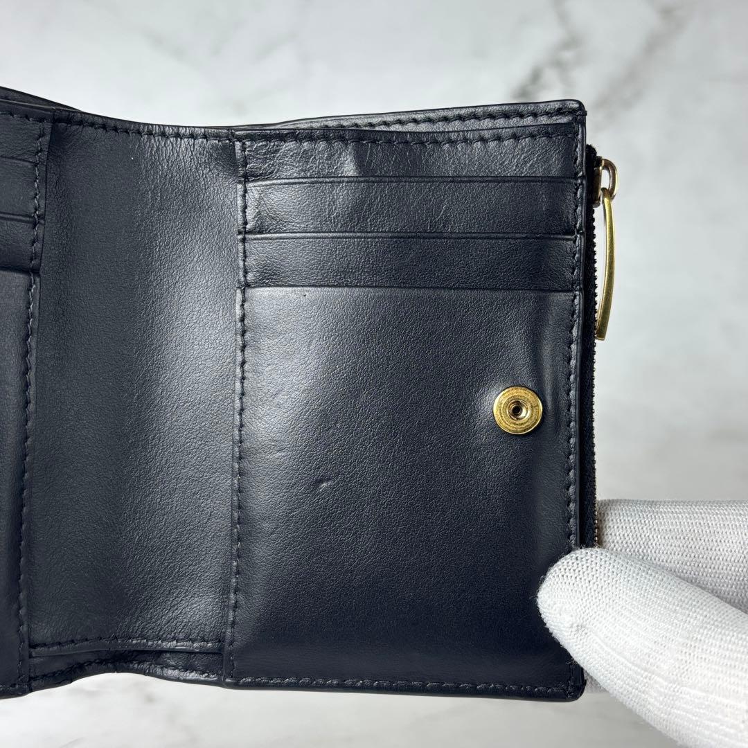BOTTEGA VENETA 財布 2つ折り イントレチャート 黒