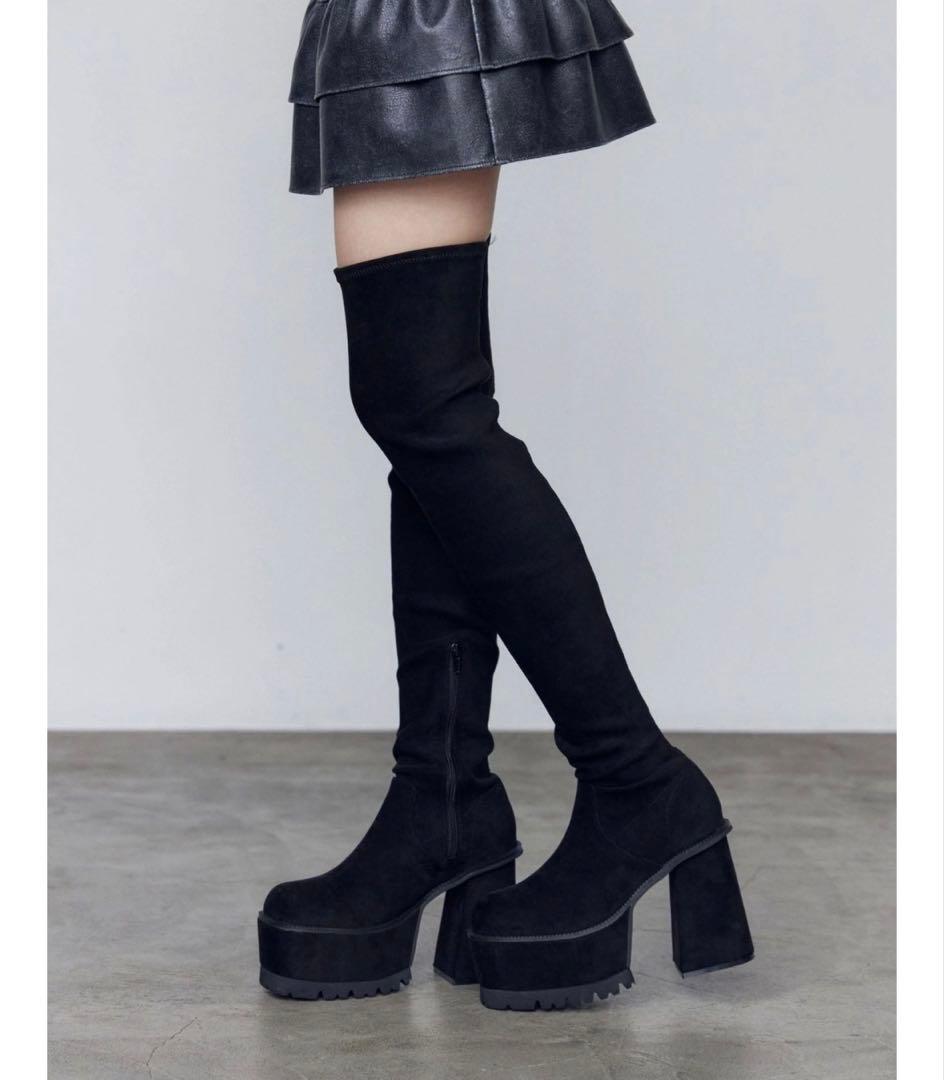 EMODA　スクエアフィットロングブーツ　small