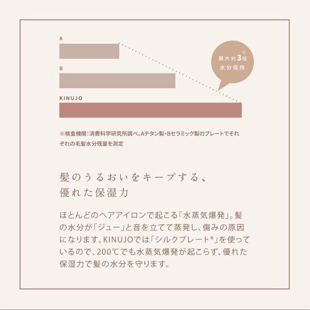 KINUJOU ストレートヘアアイロン ホワイト
