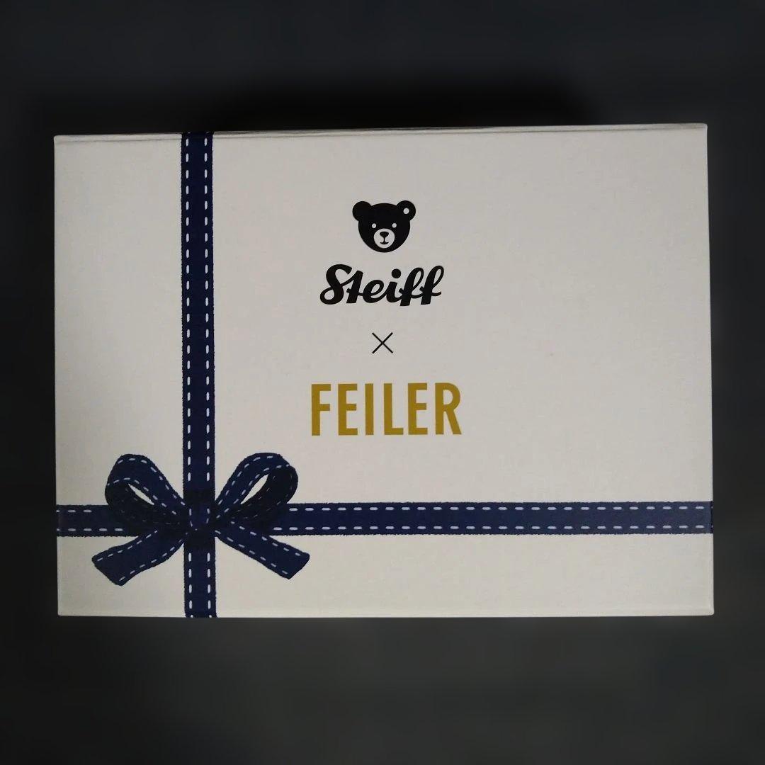 フェイラー　シュタイフ　コラボ　ハンカチ　キーチェーン　水色